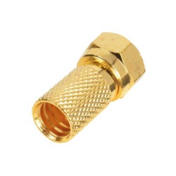 Connecteur F à Visser 7,5 mm en plaqué or avec joint torique