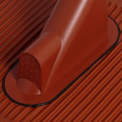 Tuile Aluminium Malléable avec Passe-Câbles Rouge Brique