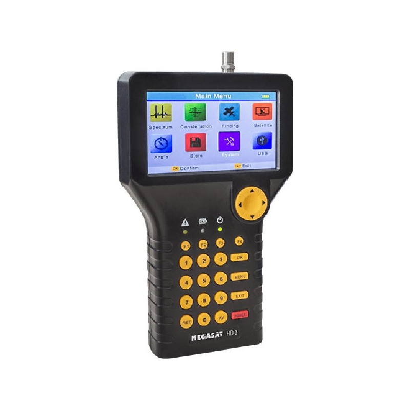 Megasat HD 3 mesureur de champ satellite — DVB-S/S2 (4,3″)