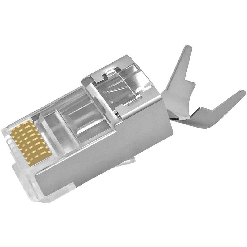 Lot de 10 Connecteur RJ45 Cat7 Cat6A AWG23 Fiche Réseau S/FTP Ethernet LAN  Pass Through Connecteur à sertir : : Informatique
