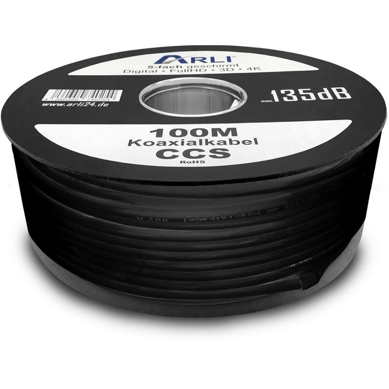 Câble Coaxial 18 PAtCa 135 dB 100 m Noir