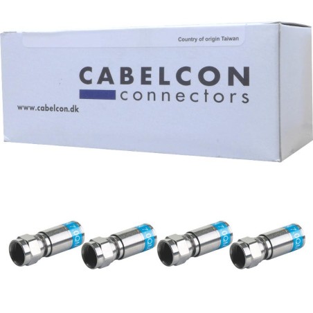 Cabelcon F-56-CX3 5.1 – Connettori A Compressione F Per Cavo 7 Mm, Confezione Da 10 Pezzi