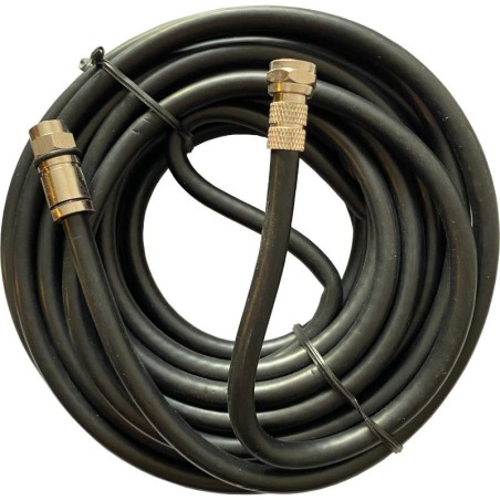 Câble Coaxial 7,5 m Cordon Noir avec Fiches F