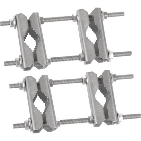 2 Colliers de Serrage Double Brides pour Mâts