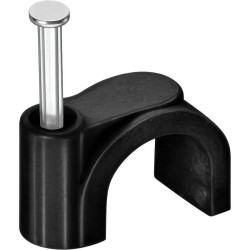 100 Pontets Plastiques Noir 12 mm