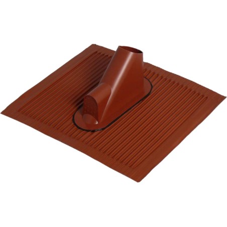 Tuile Aluminium Malléable avec Passe-Câbles Rouge Brique