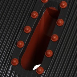 Tuile Aluminium Malléable avec Passe-Câbles Rouge Brique