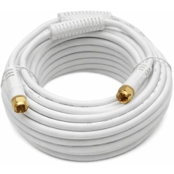 Câble Coaxial F Mâle/Mâle 10 m Or Ferrite