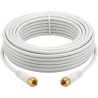 Câble Coaxial Connecteurs F Mâle/Mâle 10 m OR