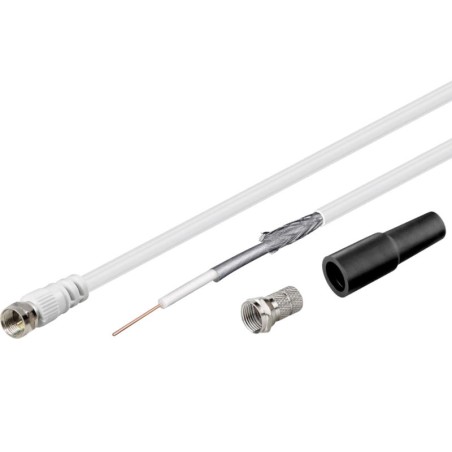 Kit Câble Coaxial Ø 5mm 75 dB Fiches F 30 m