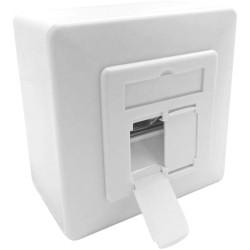 Prise Murale Réseau Cat. 6a 2 Ports RJ45 Blindées