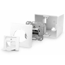 Prise Murale Réseau Cat. 6a 2 Ports RJ45 Blindées