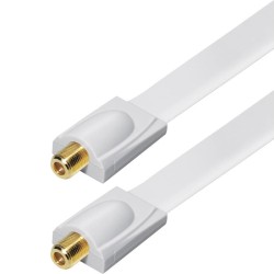 Câble Passe-Fenêtre Ultra-Plat Blanc Or