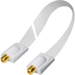 Câble Passe-Fenêtre Ultra-Plat Blanc Or