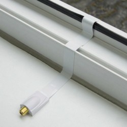 Câble Passe-Fenêtre Ultra-Plat Blanc Or