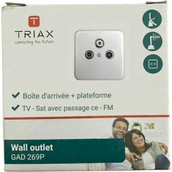 Triax GAD 269P Prise d'Arrivée TV / SAT / FM 3 Sorties