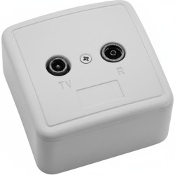 Prise d'Arrivée TV / FM, 2 Sorties IEC
