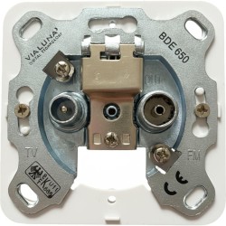 Prise d'Arrivée TV / FM, 2 Sorties IEC