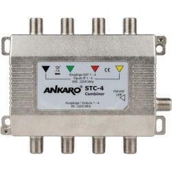 ANKARO STC-4 Coupleur Terrestre & Satellite avec 4 entrées SAT
