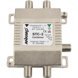 ANKARO STC-2 Coupleur Terrestre & Satellite avec 2 entrées SAT