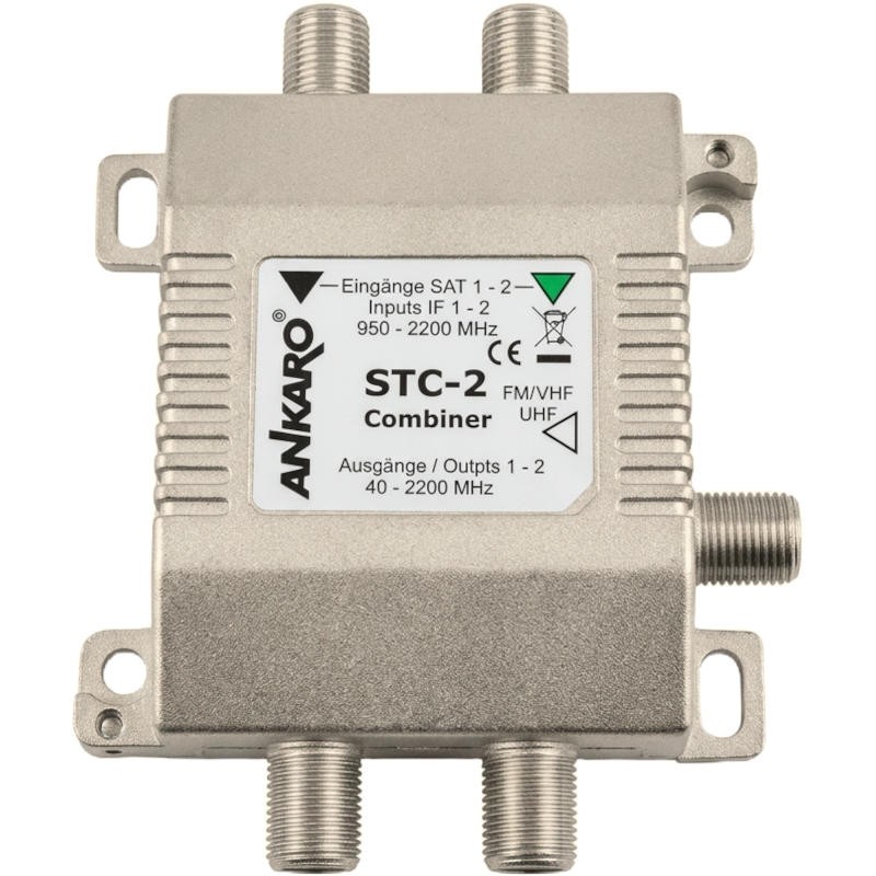 ANKARO STC-2 Coupleur Terrestre & Satellite avec 2 entrées SAT
