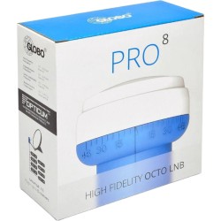 Globo PRO8 LNB Octo Tête Universelle 0,1 dB 8 Sorties Full HD 3D Ultra HD 4K