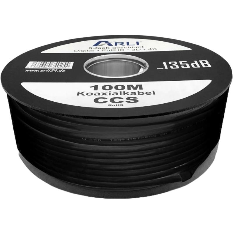 Câble Coaxial 18 PAtCa 135 dB 100 m Noir