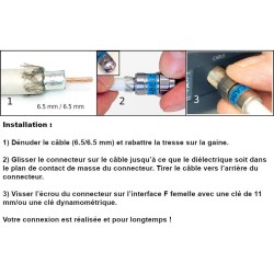 Cabelcon F-56 5.1 SI Connecteur F SELF INSTALL NiTin