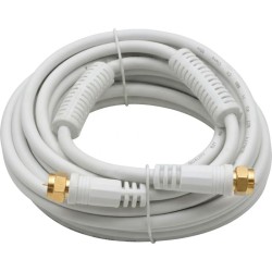 Câble Coaxial F Mâle/Mâle 5 m Or Ferrite