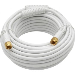 Câble Coaxial F Mâle/Mâle 10 m Or Ferrite