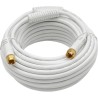Câble Coaxial F Mâle/Mâle 10 m Or Ferrite