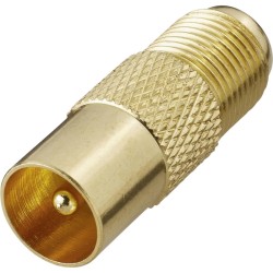 Raccord Droit F femelle / 9,52 mm IEC mâle Or