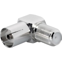Raccord Coudé Métallique 9,52 mm IEC femelle / F femelle