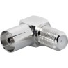 Raccord Coudé Métallique 9,52 mm IEC femelle / F femelle