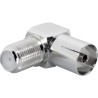 Raccord Coudé Métallique 9,52 mm IEC femelle / F femelle