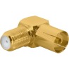 Raccord Coudé Métallique F femelle / 9,52 mm IEC femelle Or