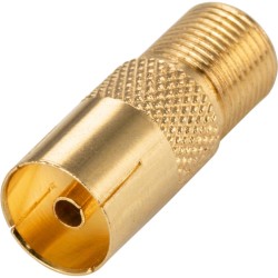 Raccord Droit F femelle / 9,52 mm IEC femelle Or