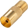 Raccord Droit F femelle / 9,52 mm IEC femelle Or