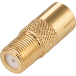 Raccord Droit F femelle / 9,52 mm IEC femelle Or