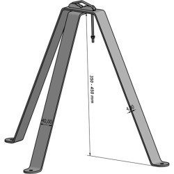 Étriers de fixation murale avec déport variable 35 / 45 cm