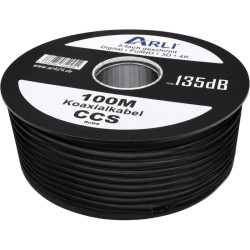 Câble Coaxial 18 PAtCa 135 dB 100 m Noir