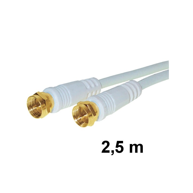 Câble Coaxial Connecteurs F Mâle/Mâle 2,5 m OR